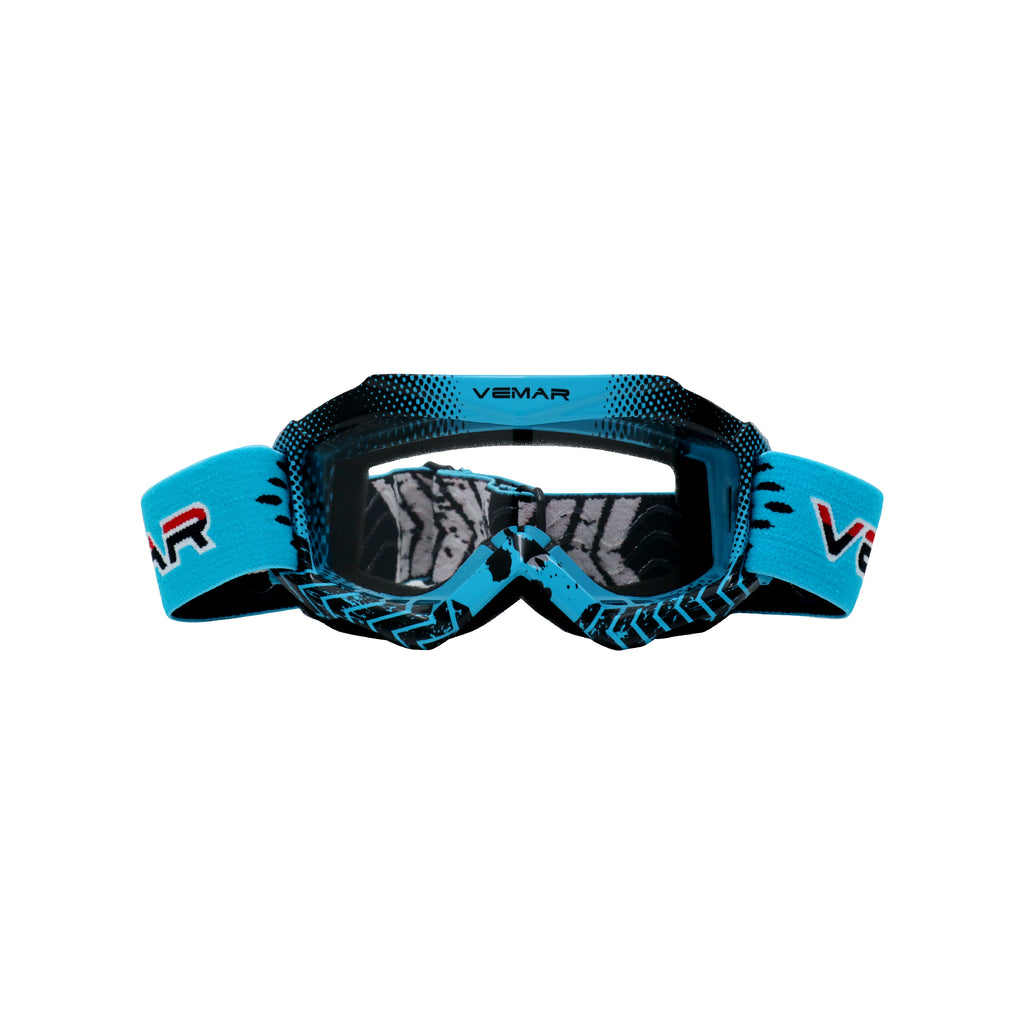 VEMAR Kid's Protective On/Off-Road Dirt Bike Goggles - Blue Color 708107