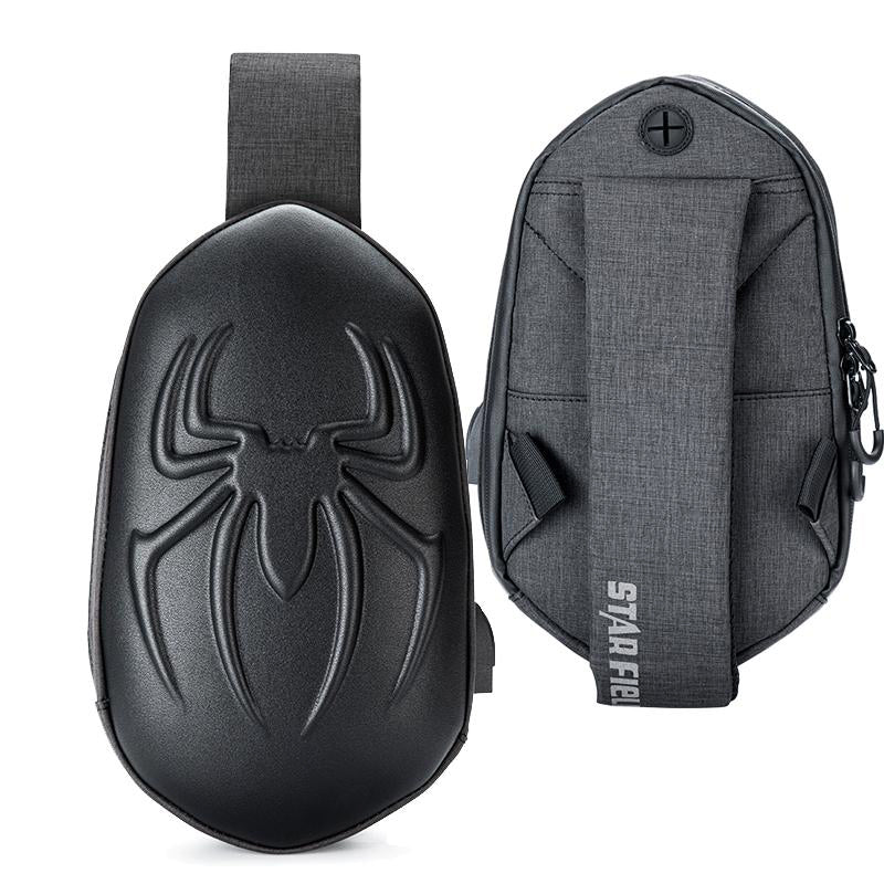 Spider Design Motorcycle Chest Bag/Backpack, 3D Dimensional Spider Bag  32cm(L) x 20cm(W) Black SKB-351 AK-708748