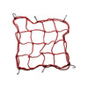 STRETCHABLE ELASTIC LUGGAGE HOLDING CARGO NET WITH METAL HOOKS FOR MOTORBIKES, PADDLE BOARDS OR ATV, RED - 7044RD