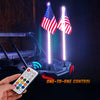 WRAPPED RWB MULTICOLOR REMOTE CONTROL SPIRAL ANTENNA WHIP LIGHT RGB LED STRIP 4 FEET HEIGHT - 100337