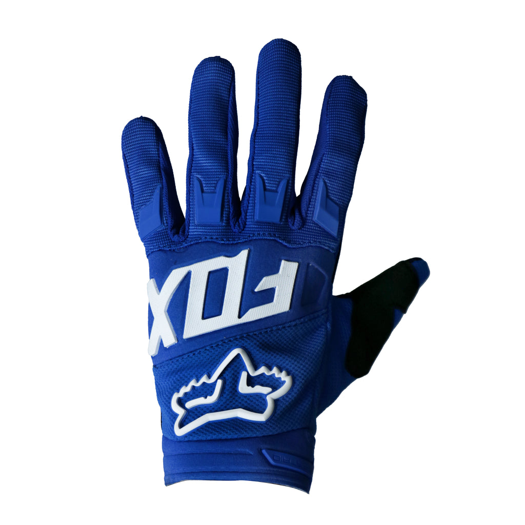 FOX Men's Motocross Racing Protective Full Finger Gloves AK-823645 (Blue)
