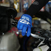 قفازات حماية كاملة الأصابع للرجال من FOX AK-823645 (أزرق)