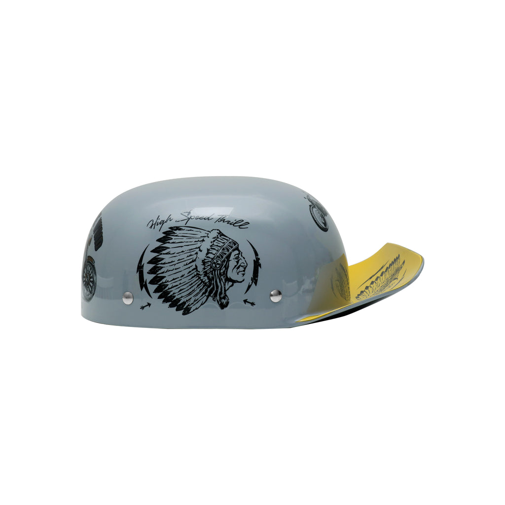 Vintage Open Face Motorcycle DOT Certified Retro Half Helmet - 835591_3