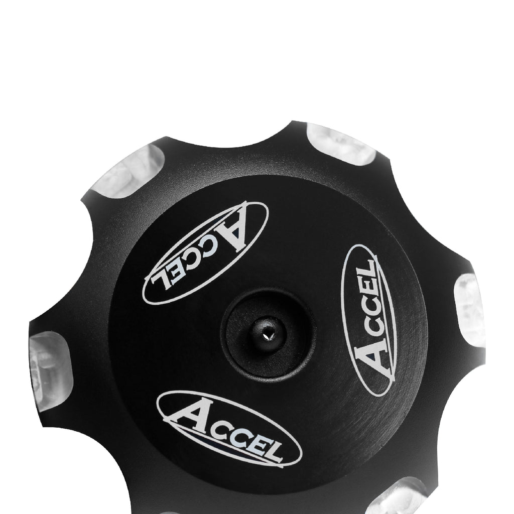 Accel Gas Cap Fuel Cover Tank Cap for Banshee 350 C / YFZ 450 / Raptor 660 (Black)