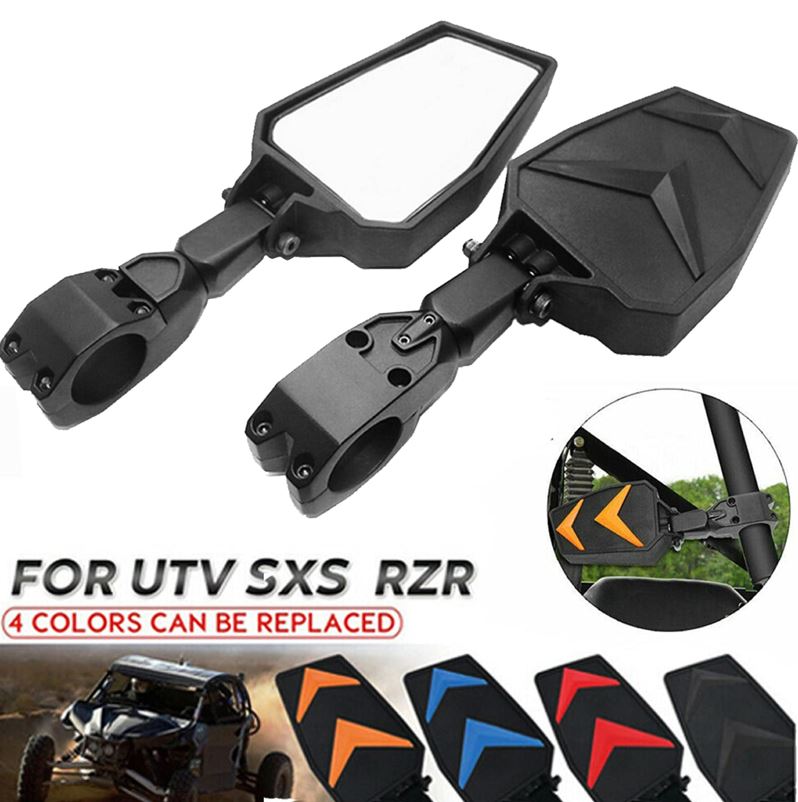 Pair of ATV/UTV Side Adjustable/Foldable Rearview Mirror Black 846049
