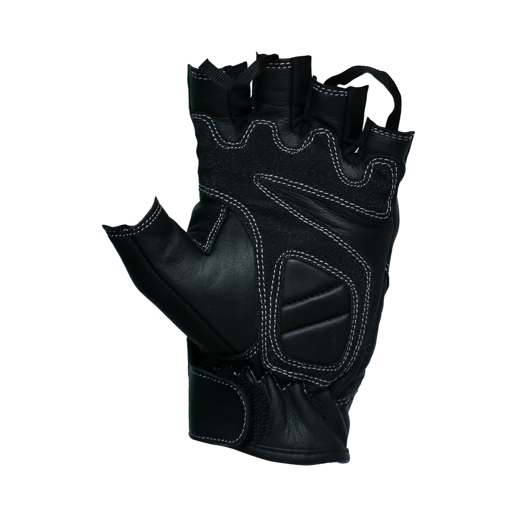 ATROX Bike Rider's Protector Leather & Textile Half Finger Gloves AT-4251 AK-850199