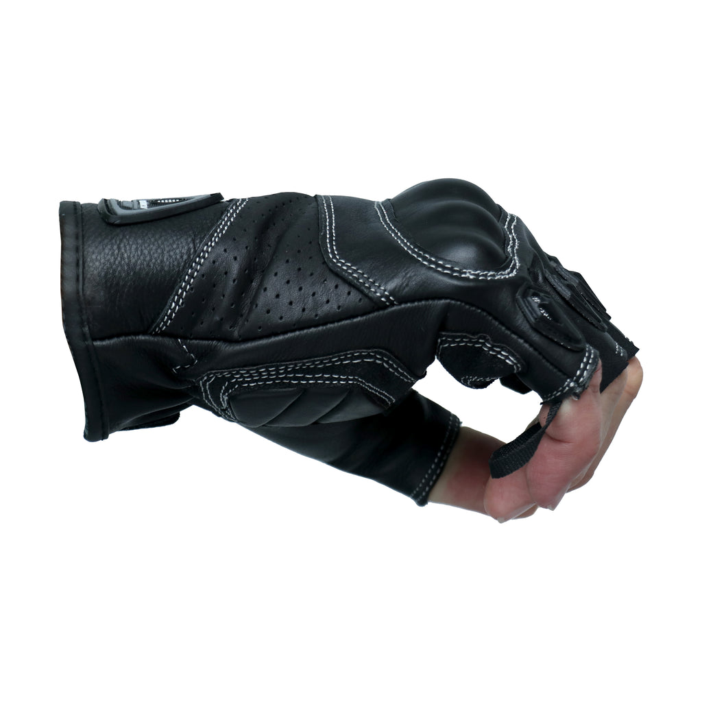 ATROX Bike Rider's Protector Leather & Textile Half Finger Gloves AT-4251 AK-850199