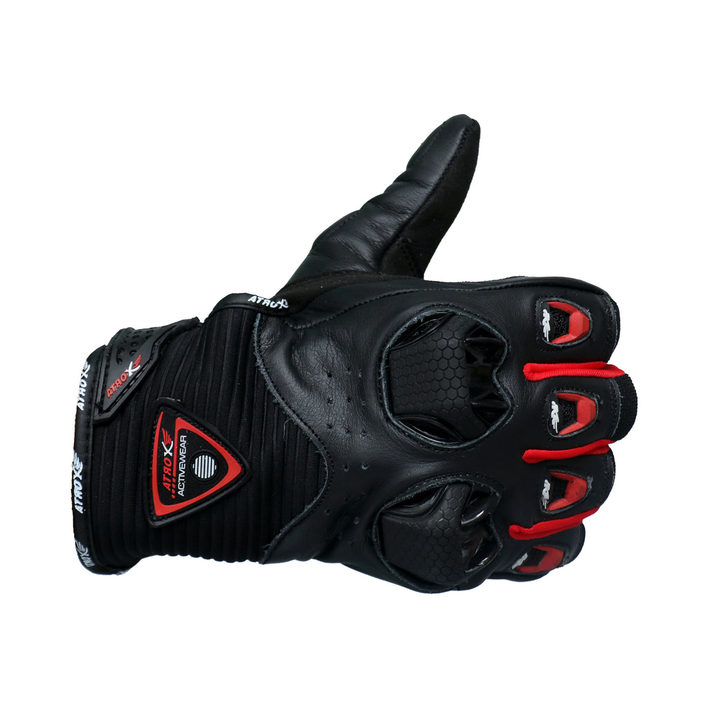 ATROX AT- 4147 Motorcycle Riding Full Finger Leather Gloves 850208