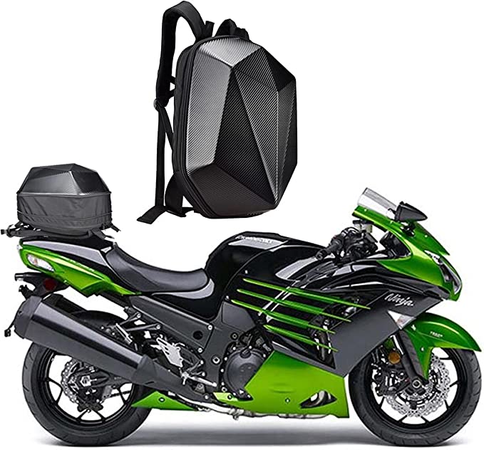 Motorcycle Hard Shell Backpack with Streamlined design expandable fuel tank bag AK-850708 (Waterproof cycling backpack)