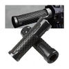 Pair of 7/8''22mm Motorcycle Handlebar Non-Slip Rubber Handle Grips, Black - EB11239998