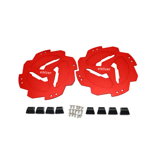 Pair of Rear Wheel Hub Guard Protector for Yamaha Raptor 700R, Red EB11240393