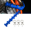 400mm/15.75in Exhaust Pipe Guard For Suzuki RMZ250 RMZ400 RMZ450 RMX250 RMX400 RMX450 DRZ250 DRZ400 DRZ450 - Blue, 4Pcs