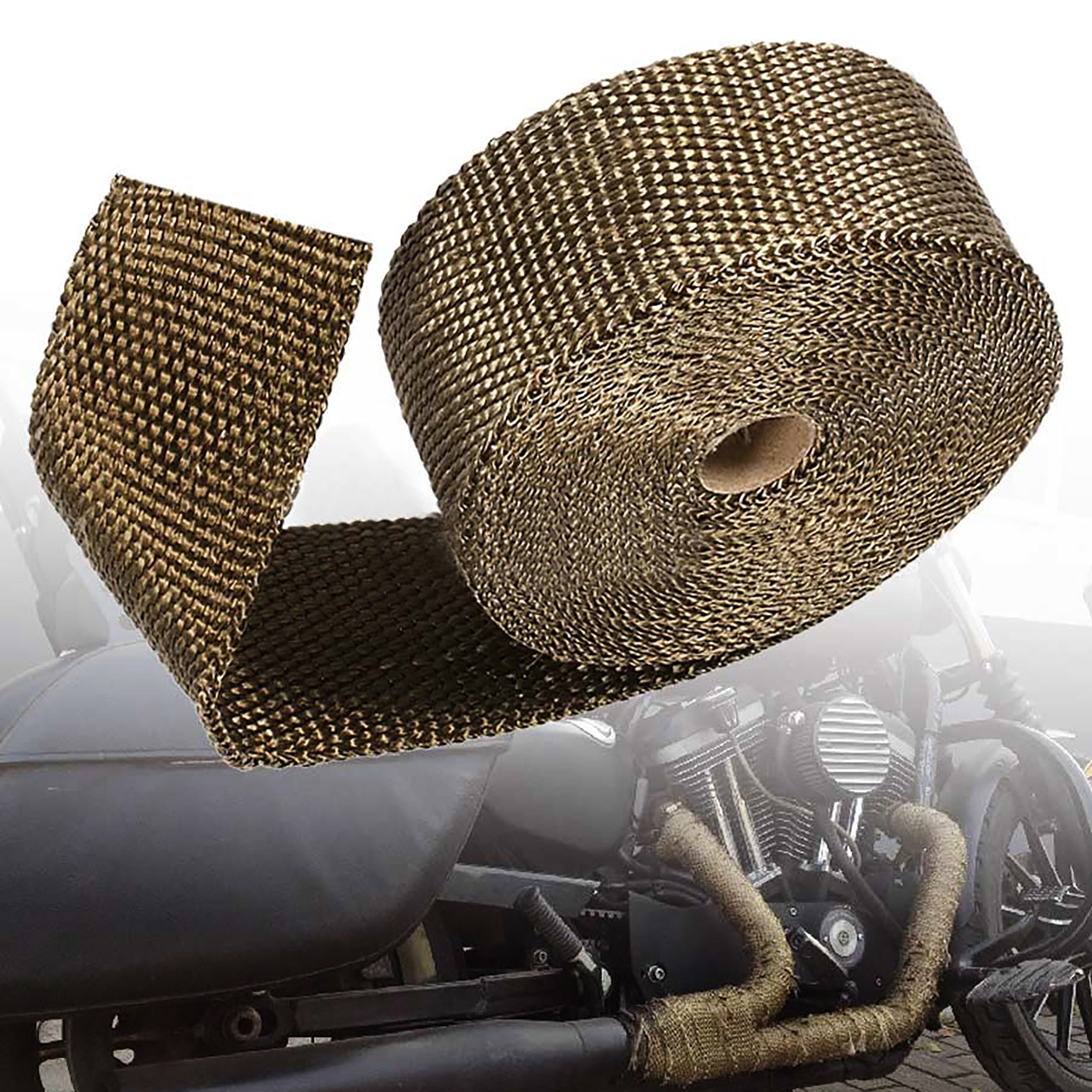 Buy Bike Exhaust Thermo Wrap Up To 2000°F 5CM x 10M Brown UAE 064102