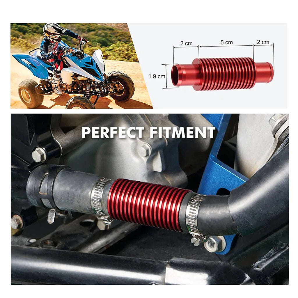 مبرد فائق الجودة من Billet In Line لدراجة Yamaha Raptor Rhino Grizzly باللون الأحمر - 890073