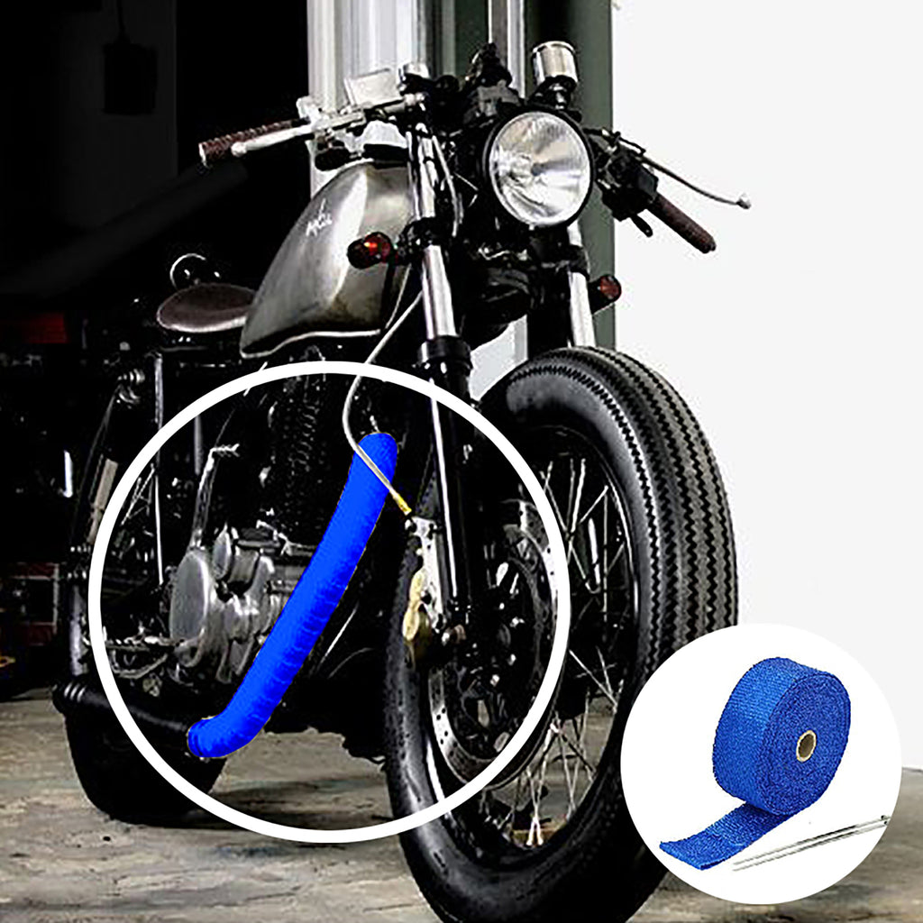 Motorcycle Exhaust Heat-Wrap 5CM x 10M Blue, 064104