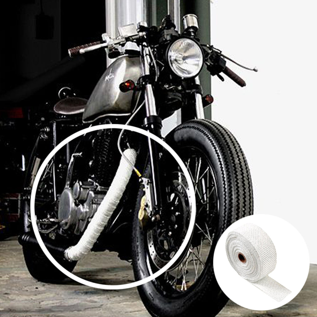 Motorcycle Exhaust Heat-Wrap 5CM x 10M White, 064101
